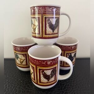 Oneida Farmhouse ROOSTER Coffee Cups Kim
Poloson Set Of 4